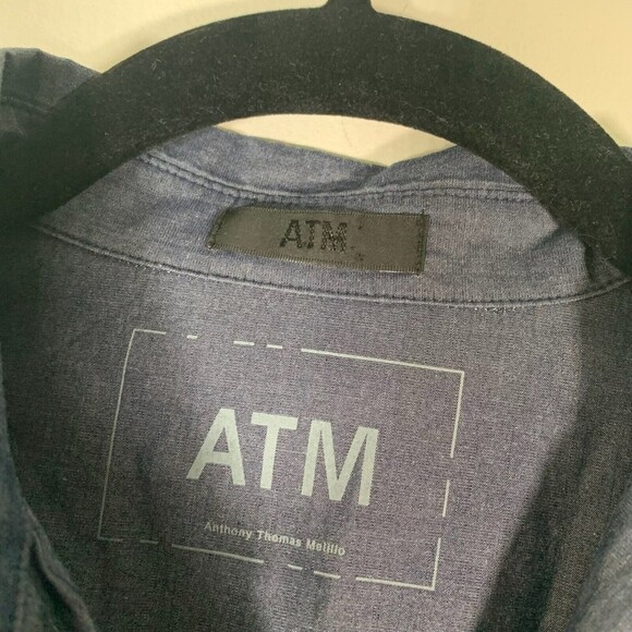 ATM Dress Women’s XS Chambray Button Up Long Sleeve Dress - Picture 2 of 10